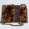 Borsa Pelosetta in Pelo di Visone Marrone Mogano Bama Fashion